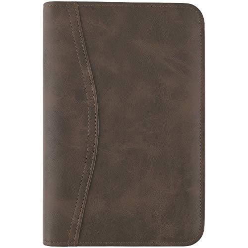 At-a-glance Simulated Leather Undated Starter Set, Portable Size, Distressed Brown