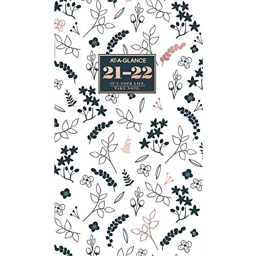 At-a-glance Badge Floral 2 Year Monthly Planner, 24 Months, January Start, 3 1/2" X 6"