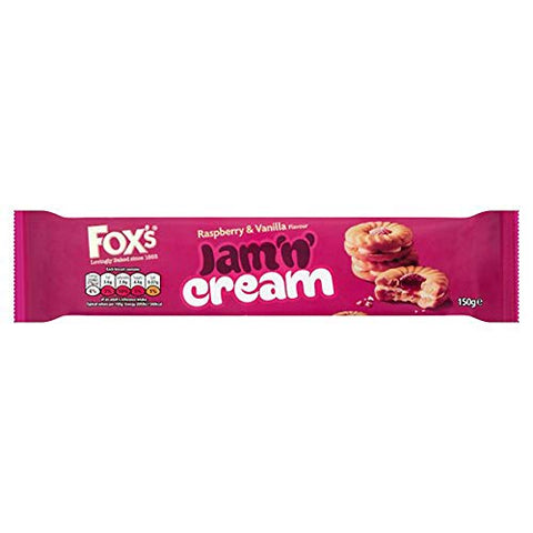 Fox's Jam 'n Cream Raspberry & Vanilla 5.2oz (150g)