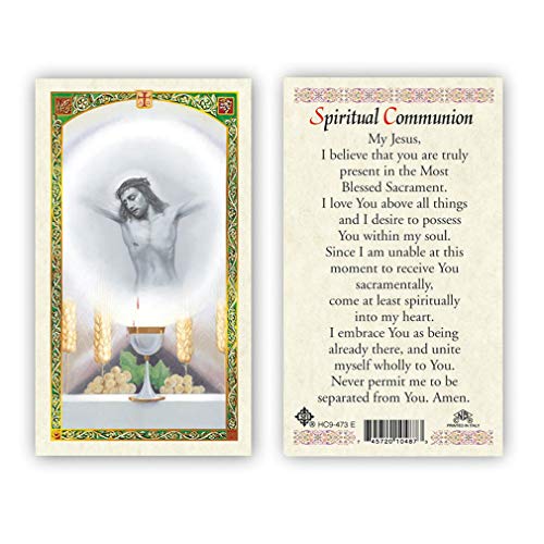 Laminated Holy Card Spiritual Communion (Card)