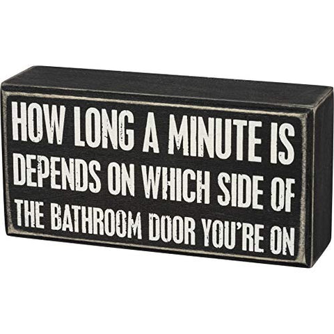 Box Sign - Bathroom Door 6" x 3" x 1.75"