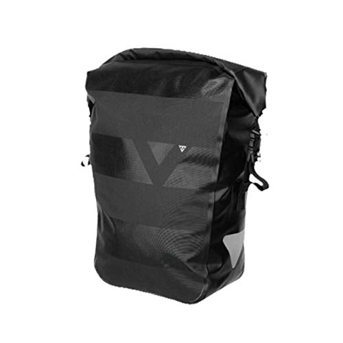 Pannier Drybag Waterproof Panner Bag, w/ Reflective Strap And Quickclick Mount, 20L, Black Color, One Piece