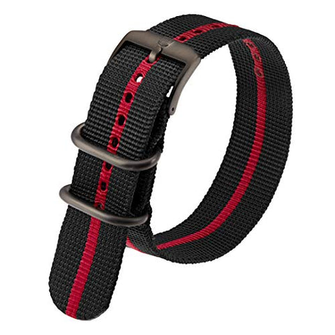 Luminox Strap - 3050, 3080, 4200, 8400 Webbing Strap - 23mm - Black|Red
