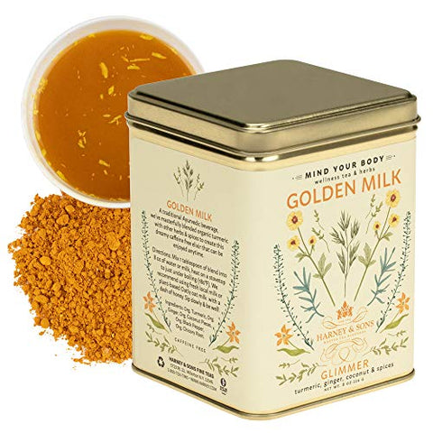 Wellness Teas - Caffeine-Free Herbal Tea, Golden Milk Glimmer (8 oz)