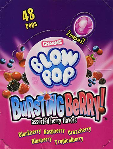 Charms Blow Pops Bursting Berry Flavor