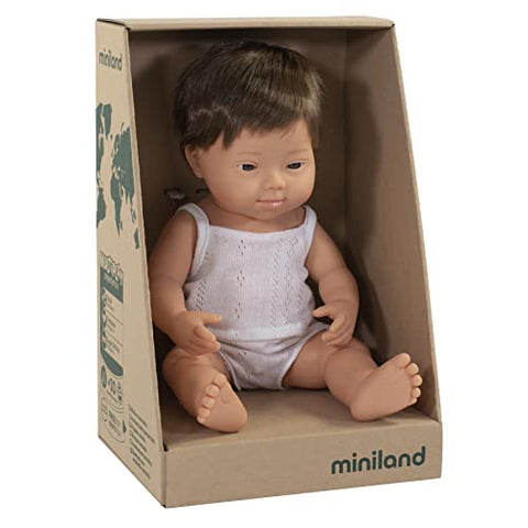 Baby Doll Caucasian Boy with Down Syndrome 15"