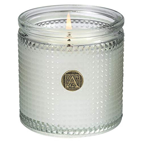 Amaretto Nog Textured Glass Candle - 5.5 oz