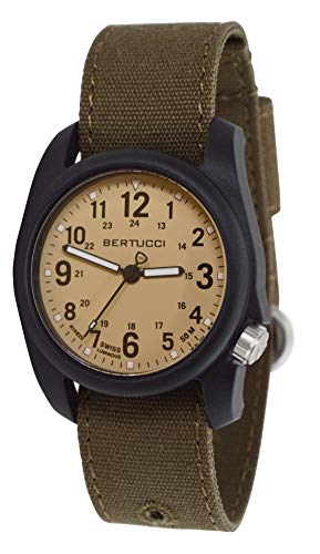 DX3 Canvas, Patrol Khaki / Black Case- #285 Bark Comfort Canvas Band