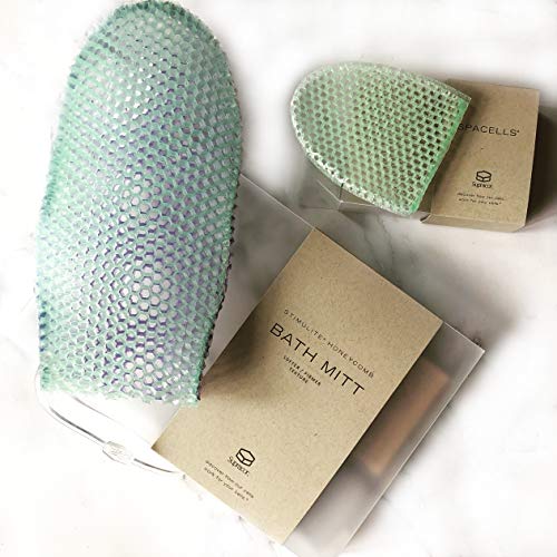 Stimulite Dual-Sided Bath Mitt and SpaCells Facial Sponge Random Color