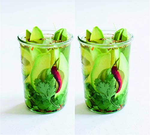 ½ L Mold Jar, w/ glass lid, ring & 2 clamps, 19.6oz