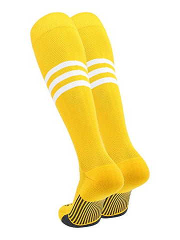 Dugout Series Over-Calf Heel/Toe, Pattern B, Gold-White, Small