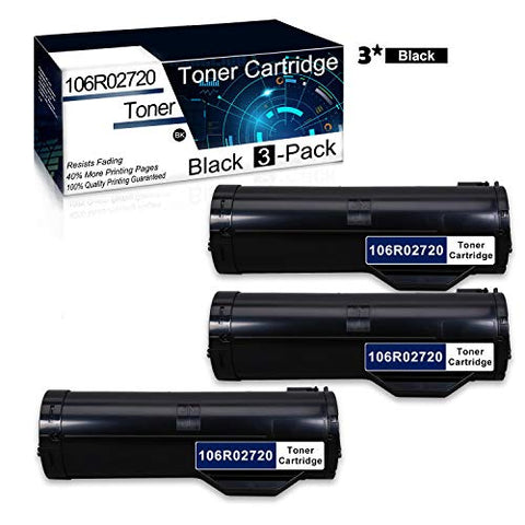 (3Pk,Black) Compatible 106R02720 Toner Cartridge Used for Xerox Phaser 3610 3610N 3610DN 3610DNW WorkCentre 3615 3615DN 3615DNW DocuPrint P455 M455 P455D M455DF P455DW Printers.