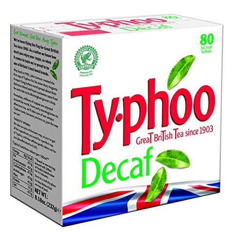 Typhoo Decaffeinated Teabags 80s 8.8oz (250g)
