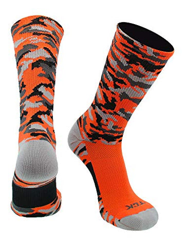 Woodland Camo Crew, Orange, X-Large