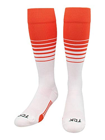 Breaker Over-Calf, Heel/Toe, Orange-White, Large
