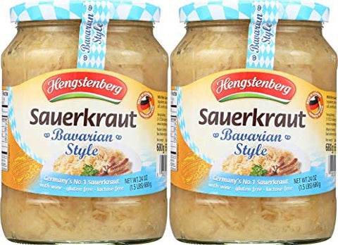 Hengstenberg Bavarian Wine Sauerkraut in Jar, 24 oz