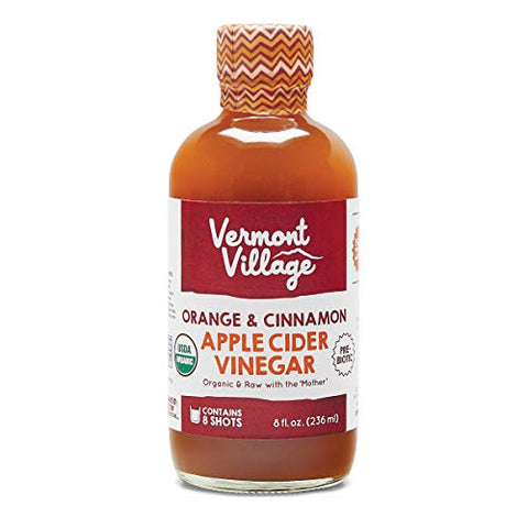 Vermont Village Orange & Cinnamon Apple Cider Vinegar, 8 fl oz bottle