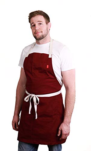 CALDO Cotton Apron (Burgundy)