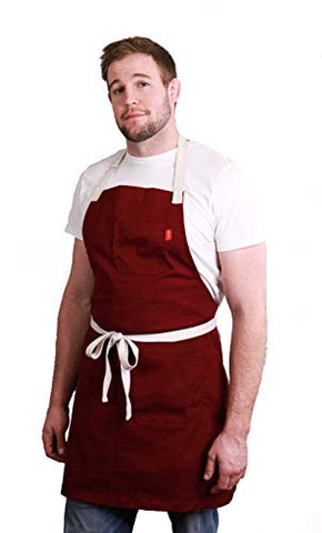 CALDO Cotton Apron (Burgundy)