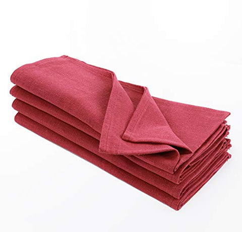 CALDO Linen Napkin (Burgundy) 4-Pack