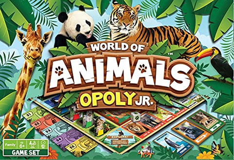 MasterPieces World of Animals Opoly Junior Board Game