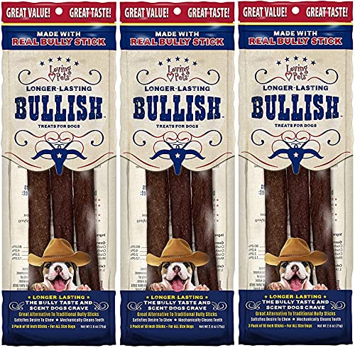 Loving Pets Bullish Sticks 10-inch 3Pk
