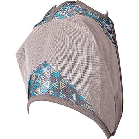 Crusader Standard Fly Mask, Arabian, Teal Tribal