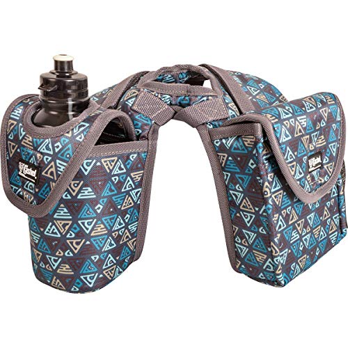 Horn Bag, Bottle And Lunch Holder, Teal Tribal