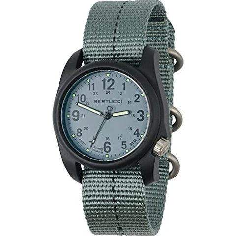 DX3 Plus, Vintage Drab w/ Black Dial / Black Case- #353 Vintage Drab w/ Black Dash Line Nylon Band