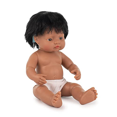 Baby Doll Hispanic Boy with Hearing Aid 15''