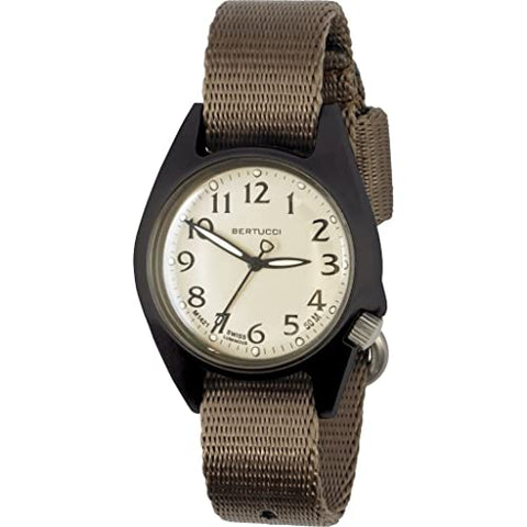 M-2RA Women’s Field, Sand Dial / Black Case- #351 Espresso Comfort-Webb Band