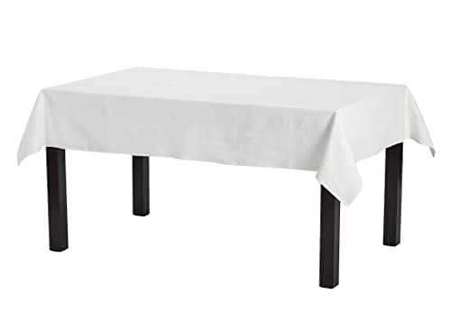 Caldo Rectangle Linen Tablecloth (Natural White)