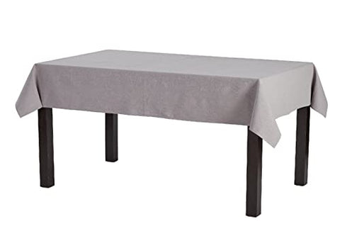 Caldo Rectangle Linen Tablecloth (Pewter)